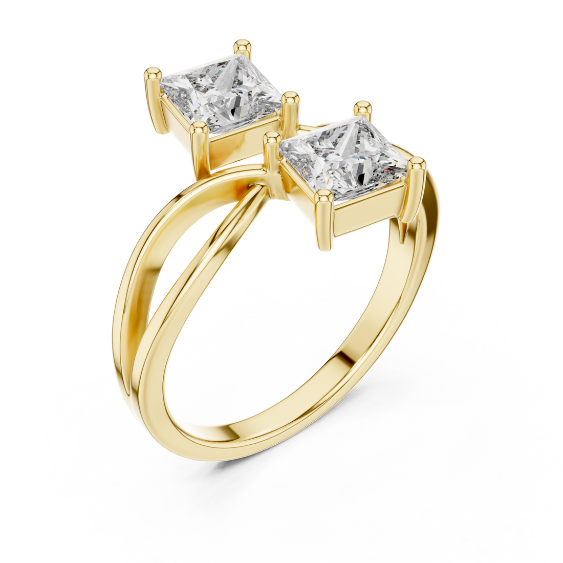 Gold Infinite Vow Embrace Affinity Duo Band Right View