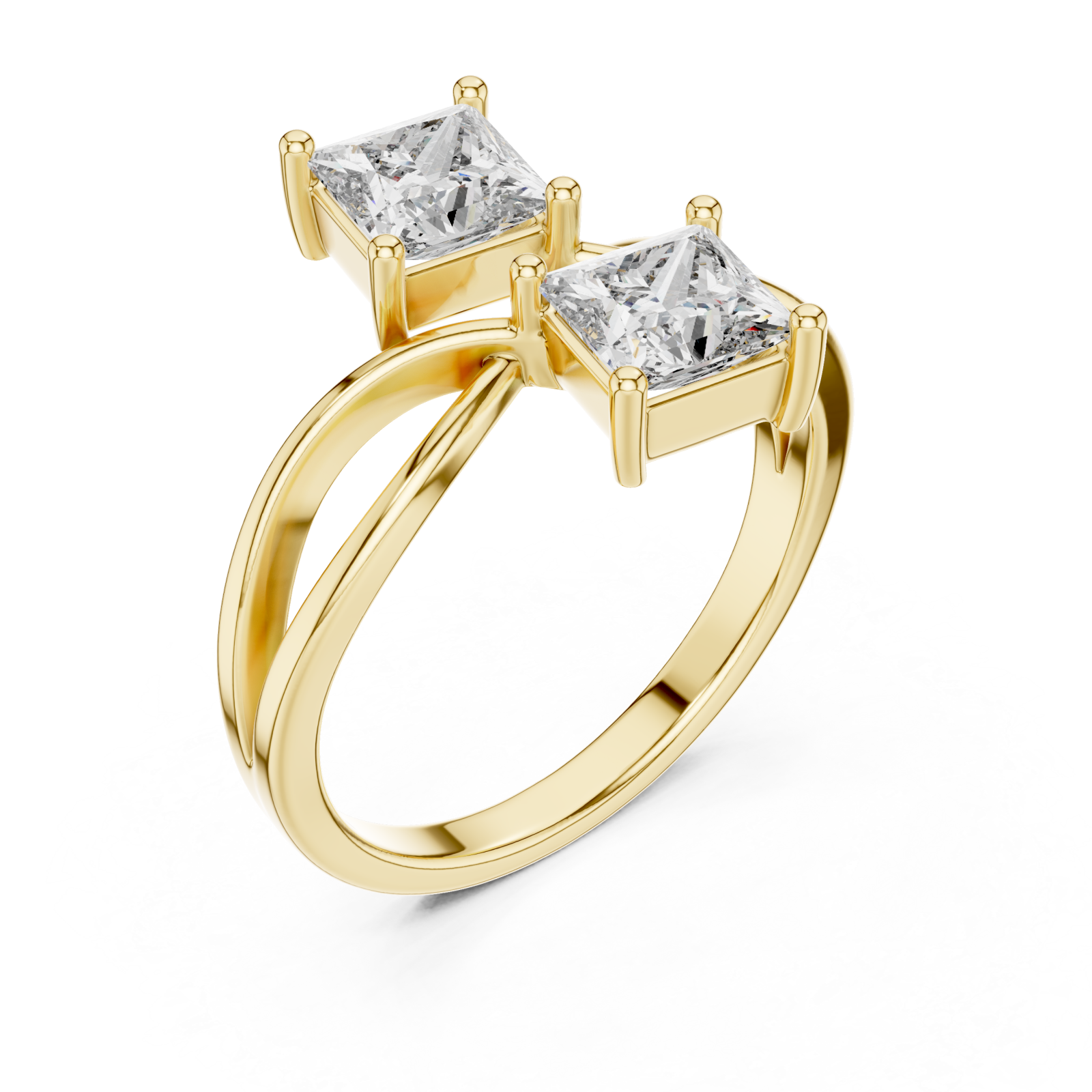 Gold Infinite Vow Embrace Affinity Duo Band Right View