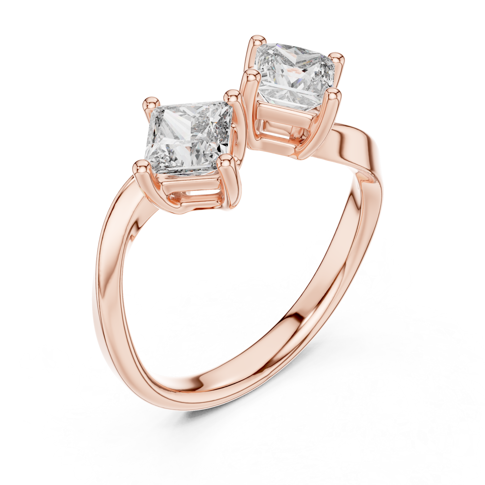  Rose Gold Blooming Silhouette Statement Band Right View