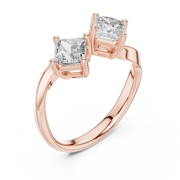  Rose Gold Blooming Silhouette Statement Band Right View