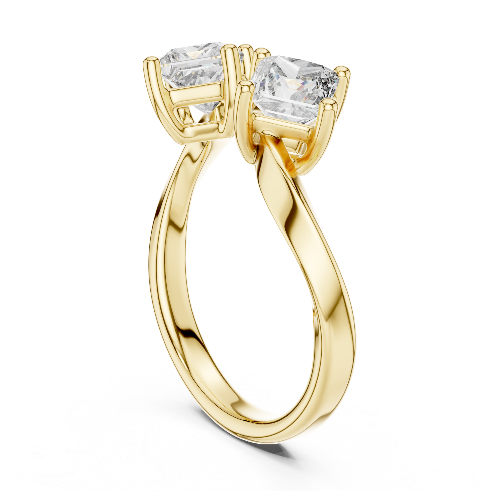  Gold Blooming Silhouette Statement Band Left View