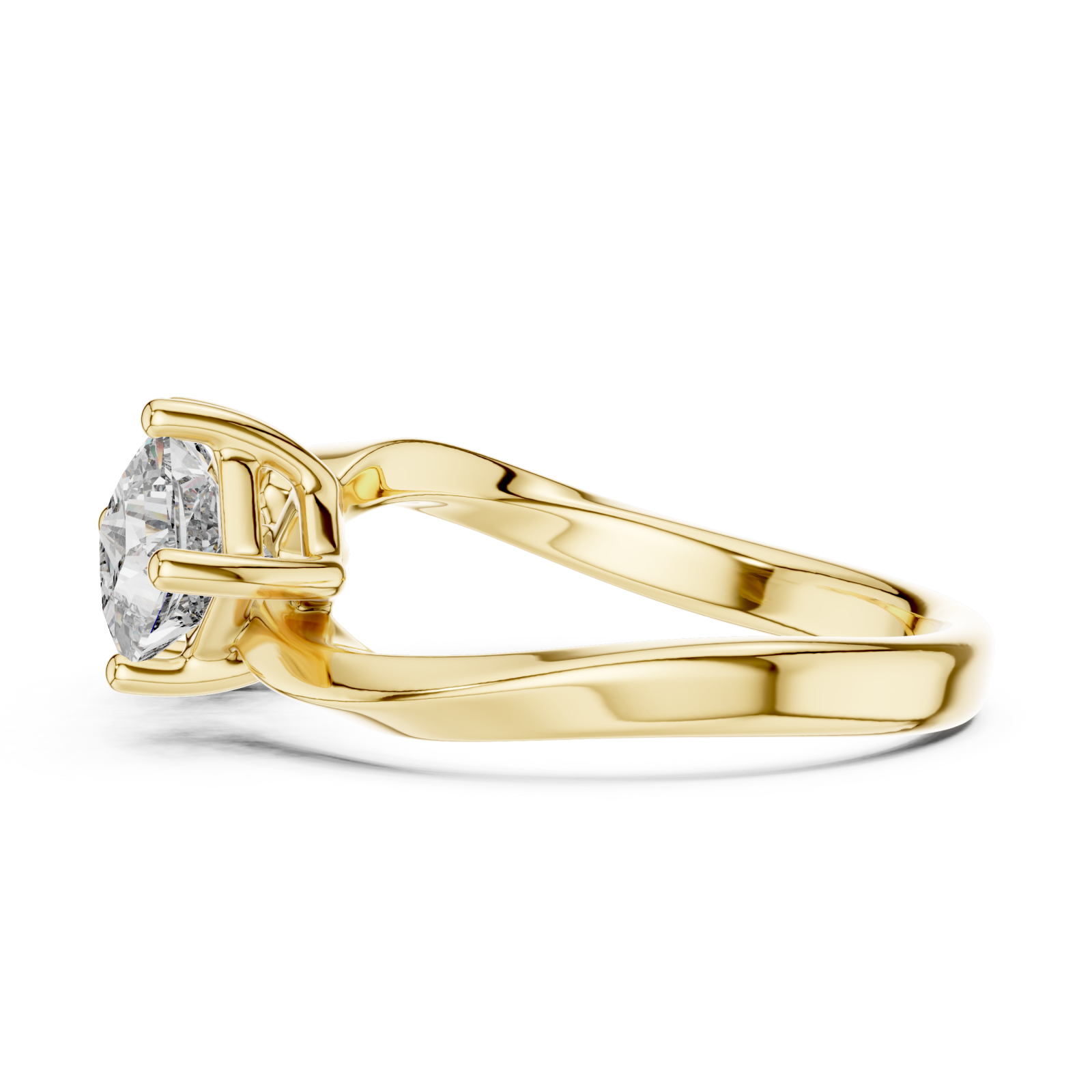  Gold Blooming Silhouette Statement Band Side View