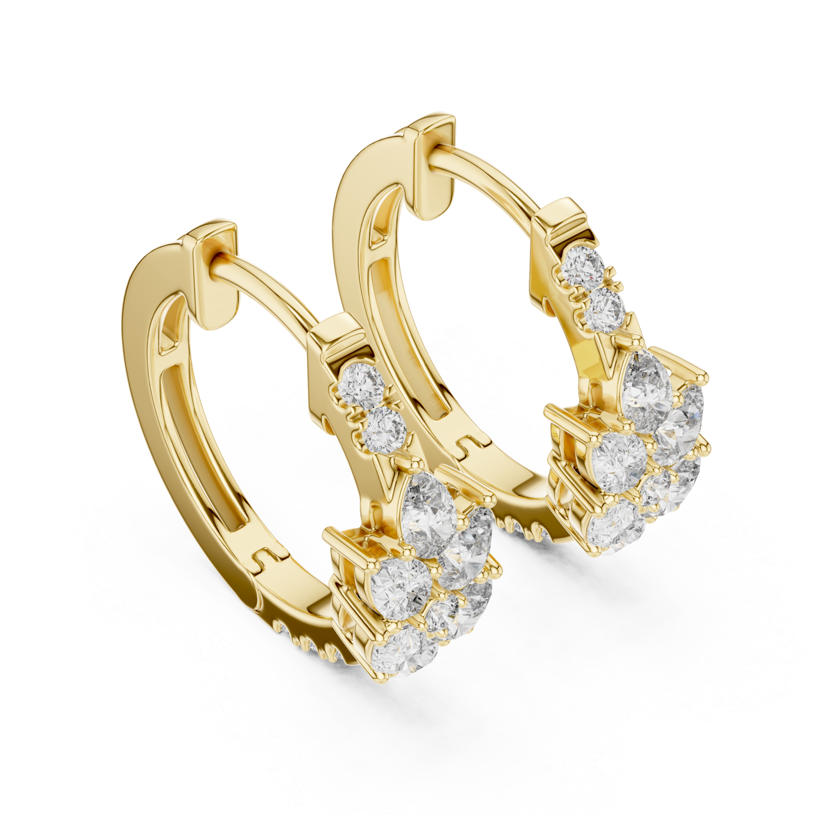 Gold Twilight Meadow Harmony Hoop Earrings Right View