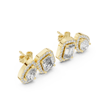 Gold Twilight Cascade Modern Studs Right View