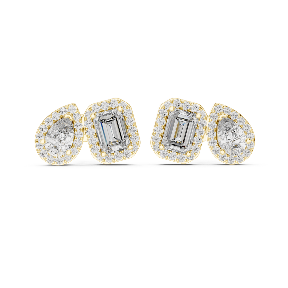 Gold Twilight Cascade Modern Studs Right View