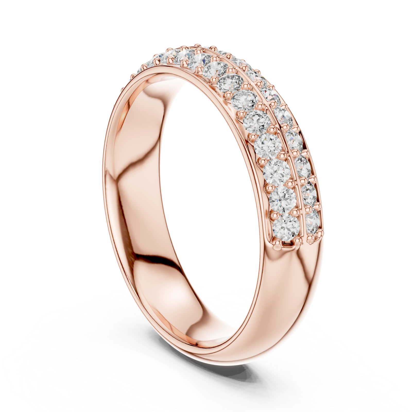  Rose Gold Radiant Allure Eternity Band Left View