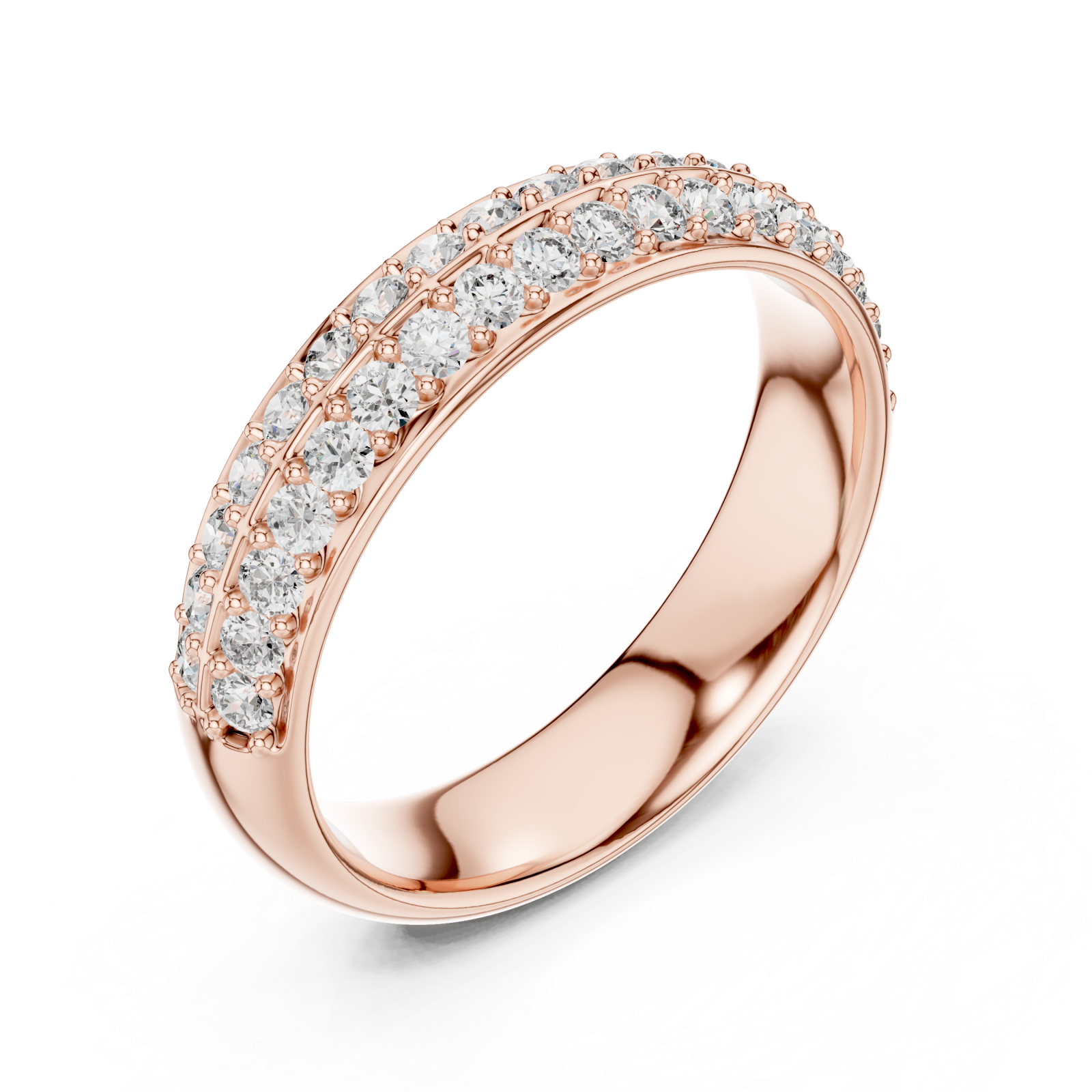  Rose Gold Radiant Allure Eternity Band Right View