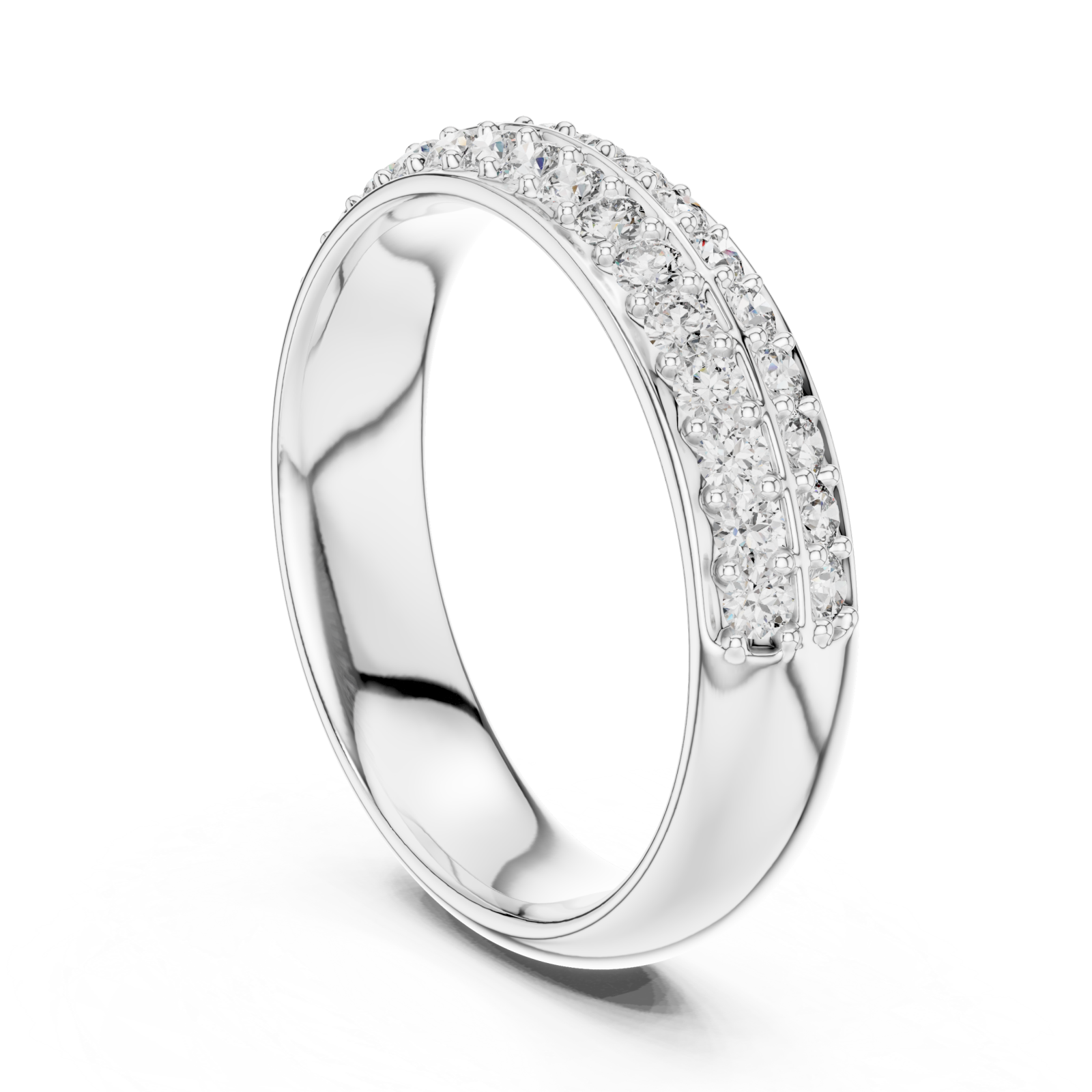  White Gold Radiant Allure Eternity Band Left View