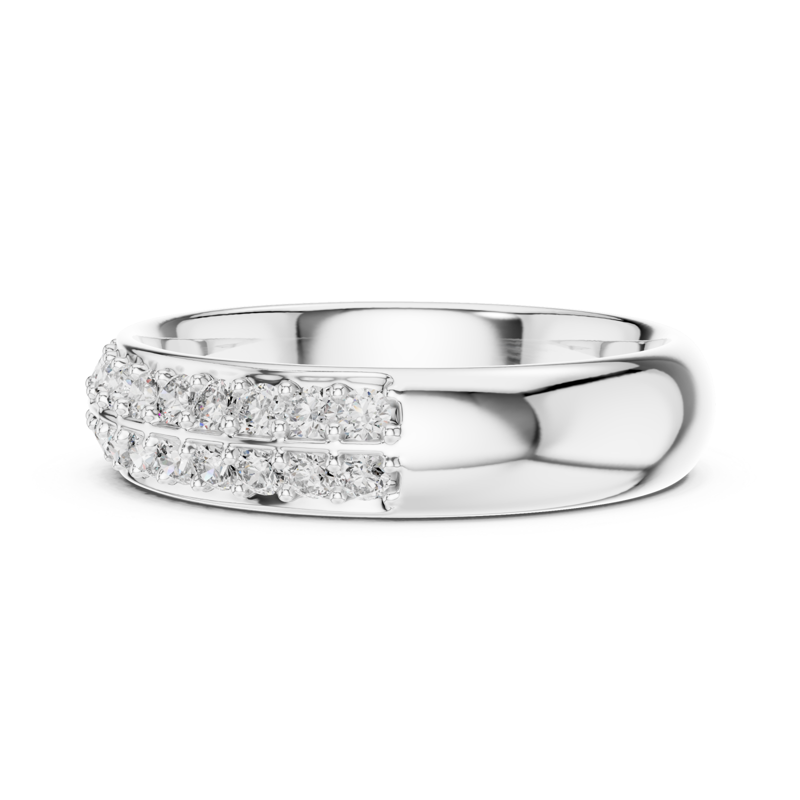  White Gold Radiant Allure Eternity Band Side View