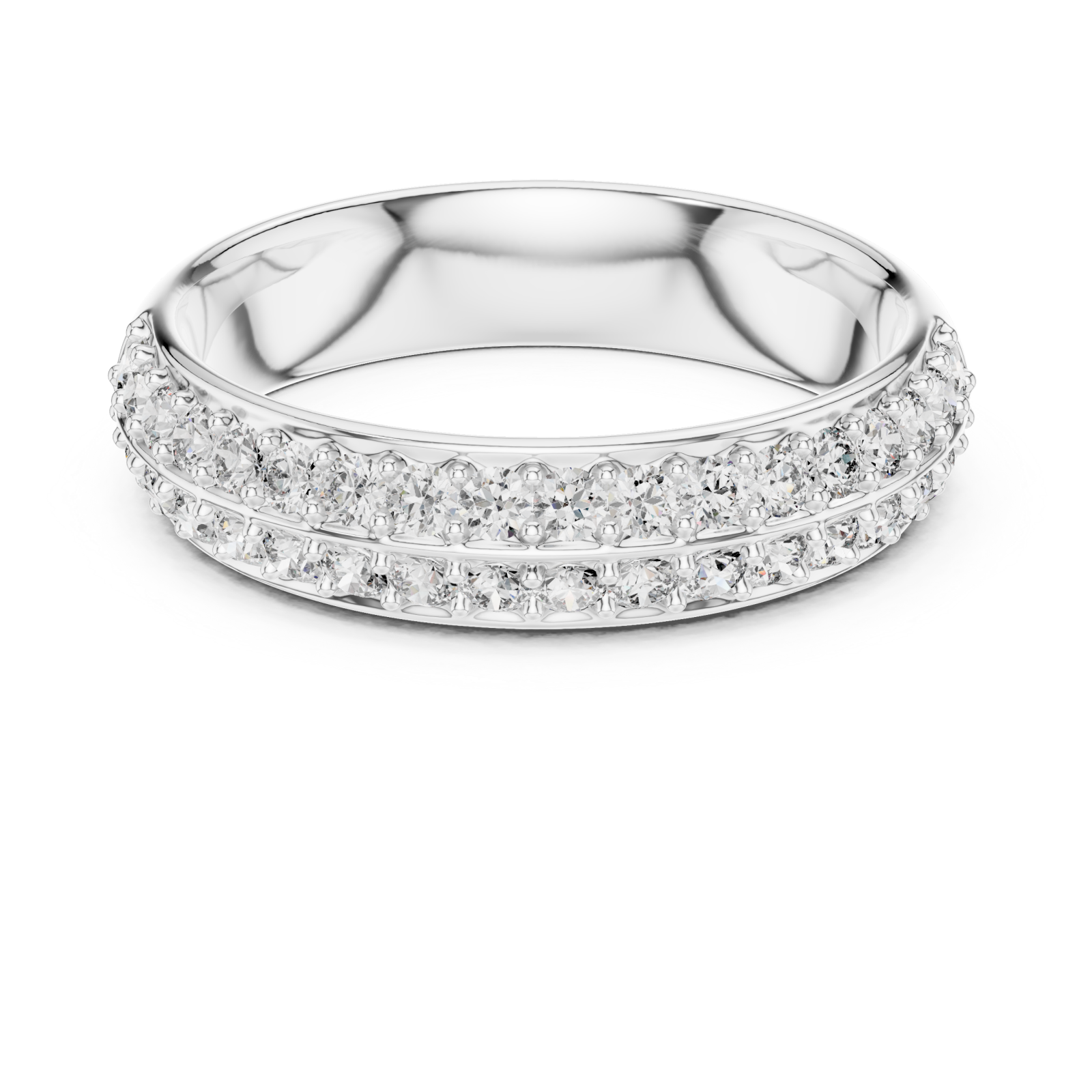  White Gold Radiant Allure Eternity Band Front View