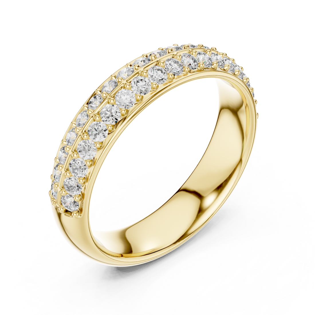 Gold Radiant Allure Eternity Band Right View