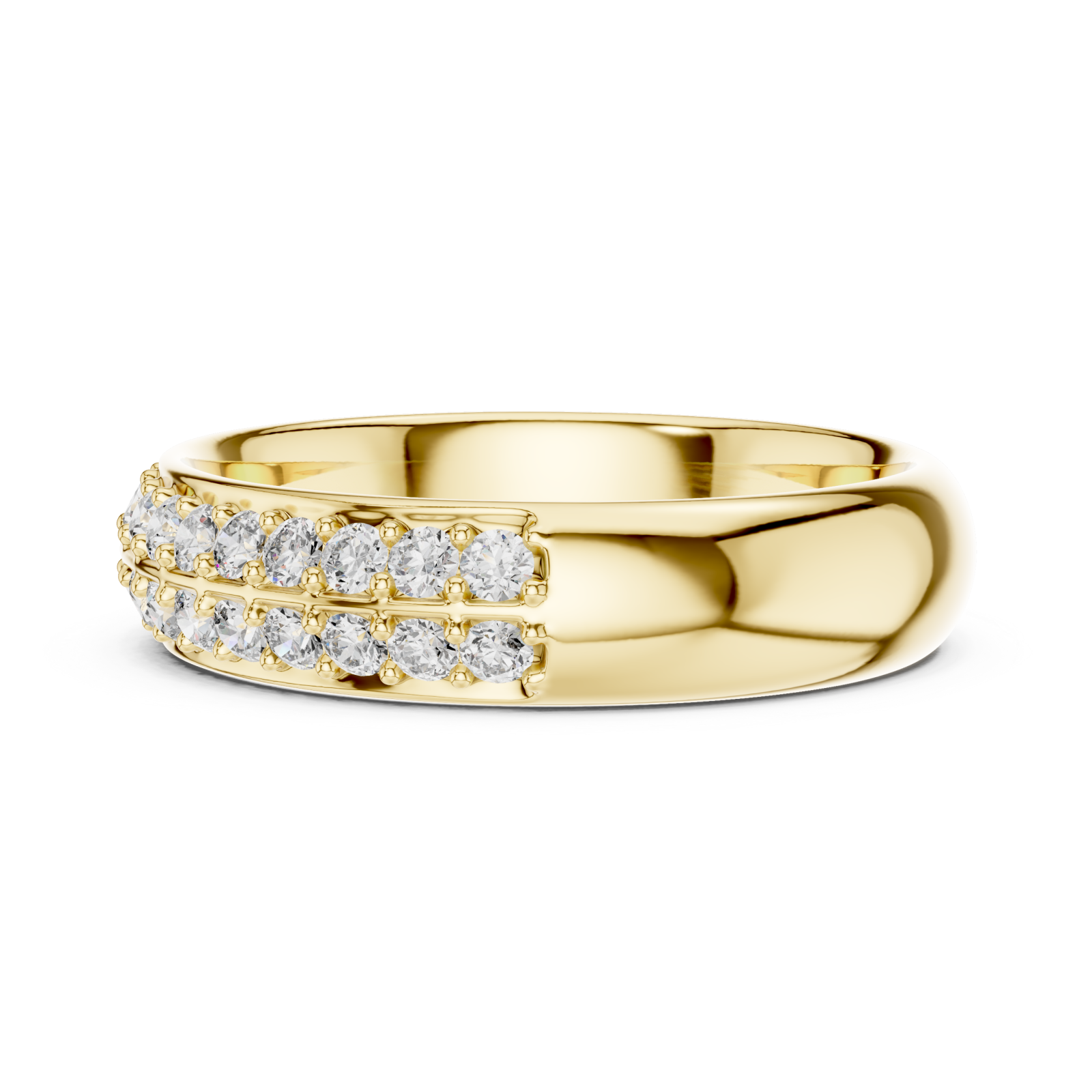  Gold Radiant Allure Eternity Band Side View