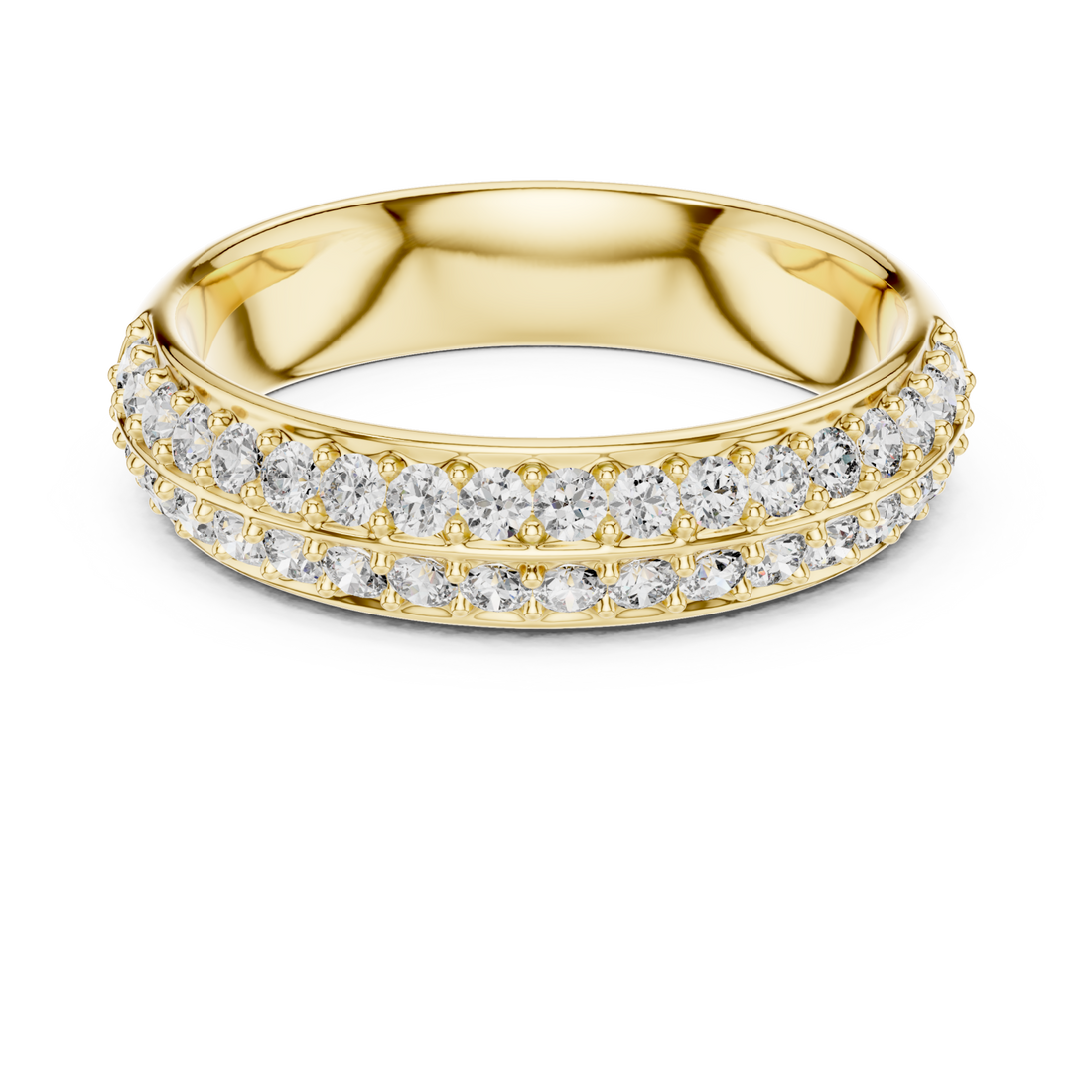 Gold Radiant Allure Eternity Band Right View