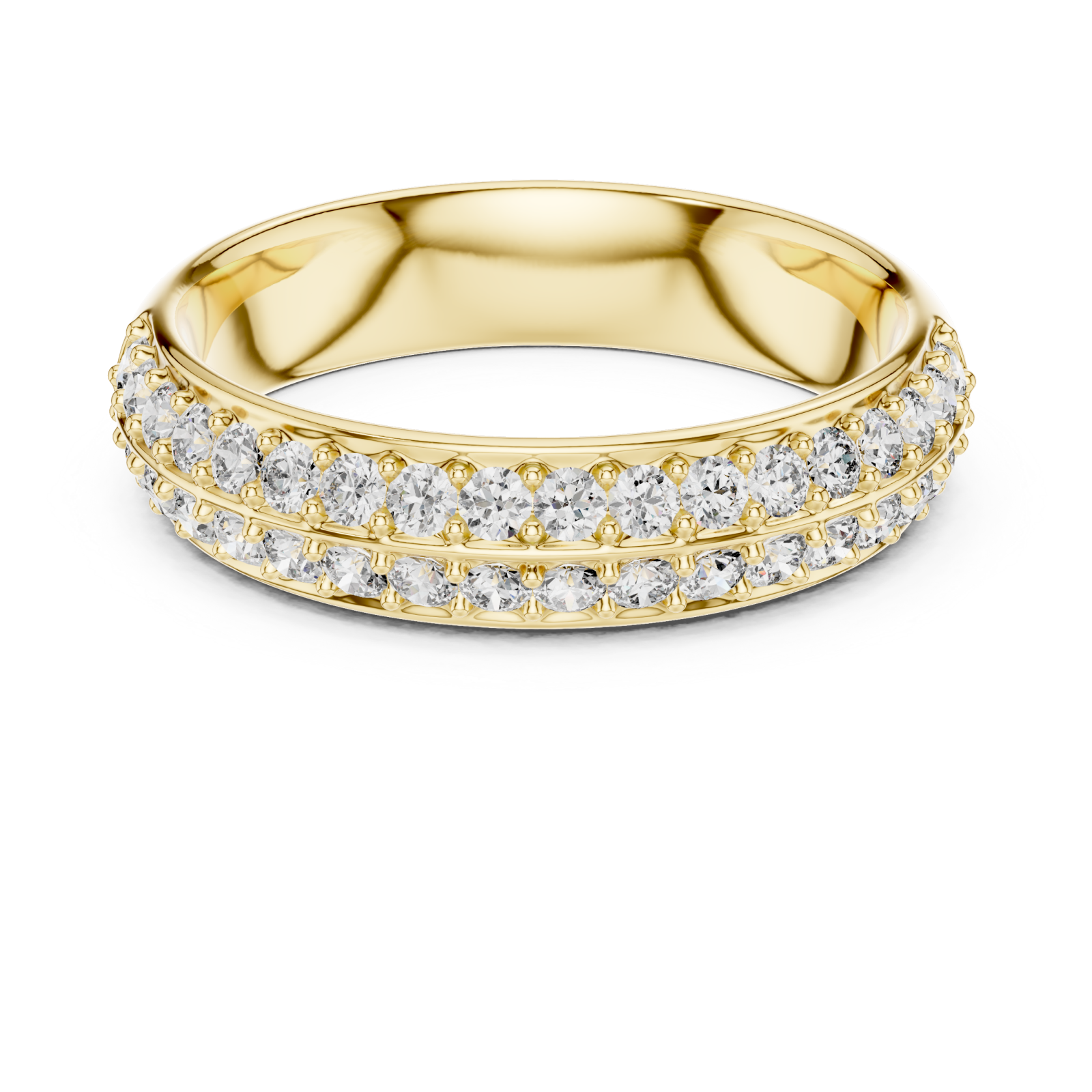 Gold Radiant Allure Eternity Band Front View