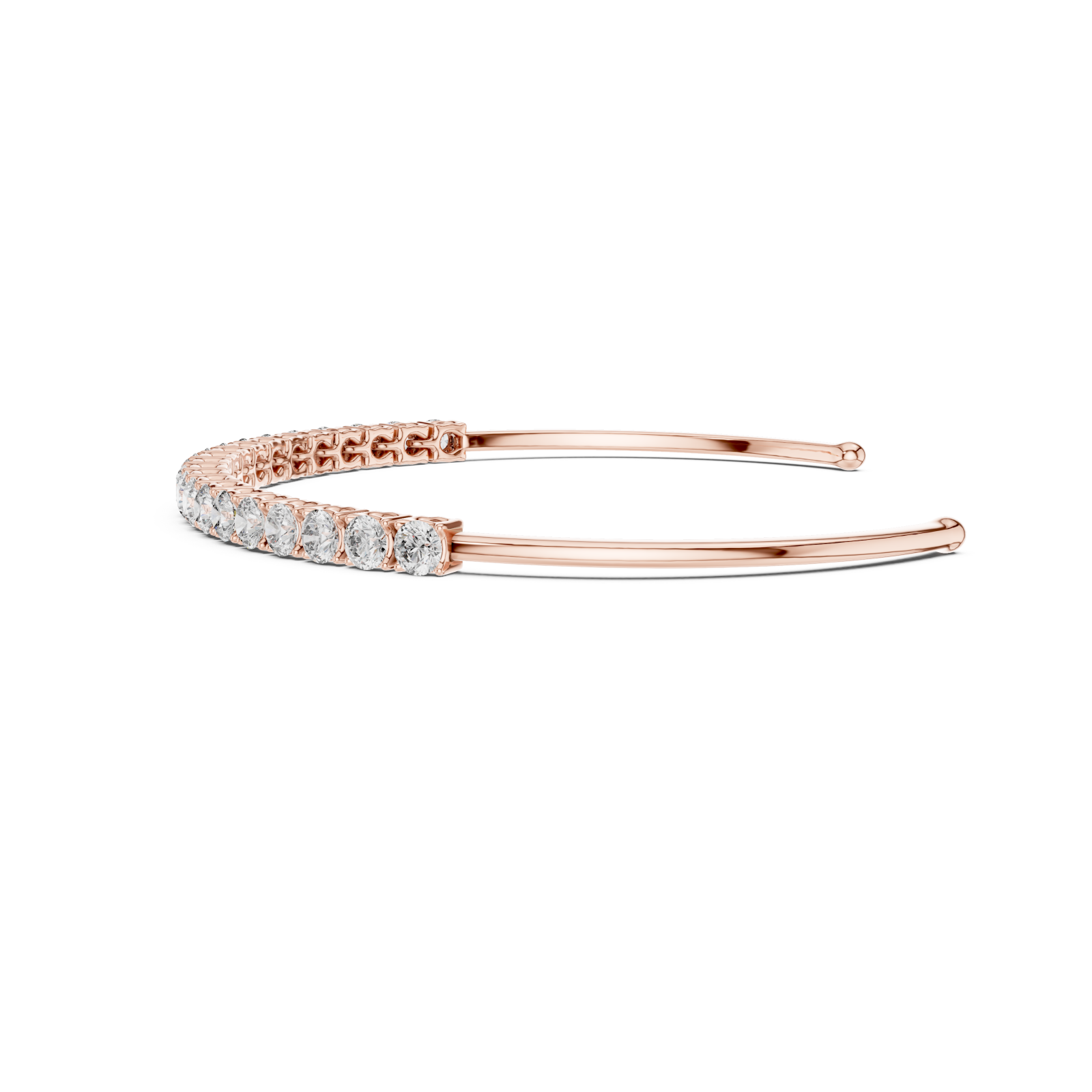 Luminous Petal Woven Arc Cuff