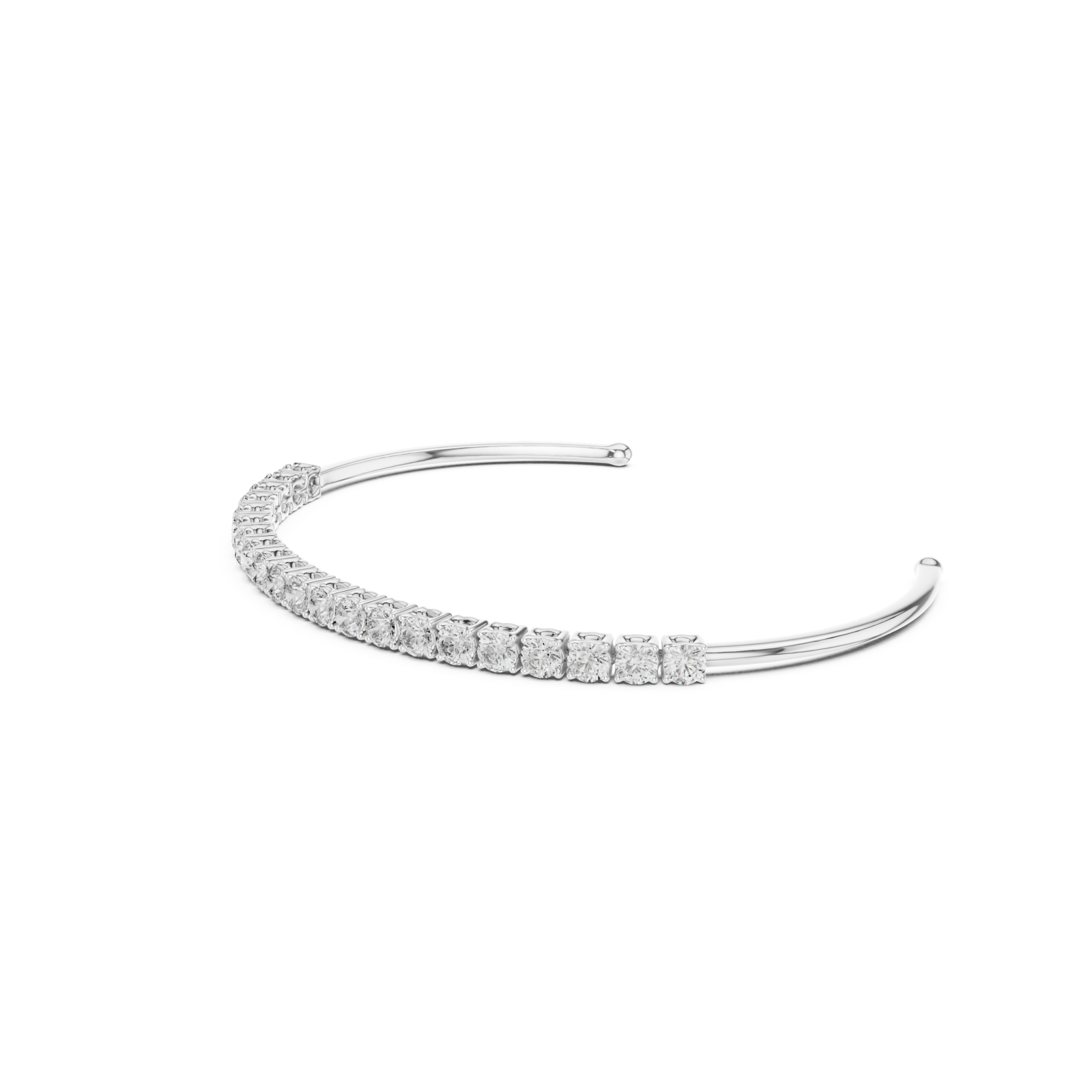 Luminous Petal Woven Arc Cuff