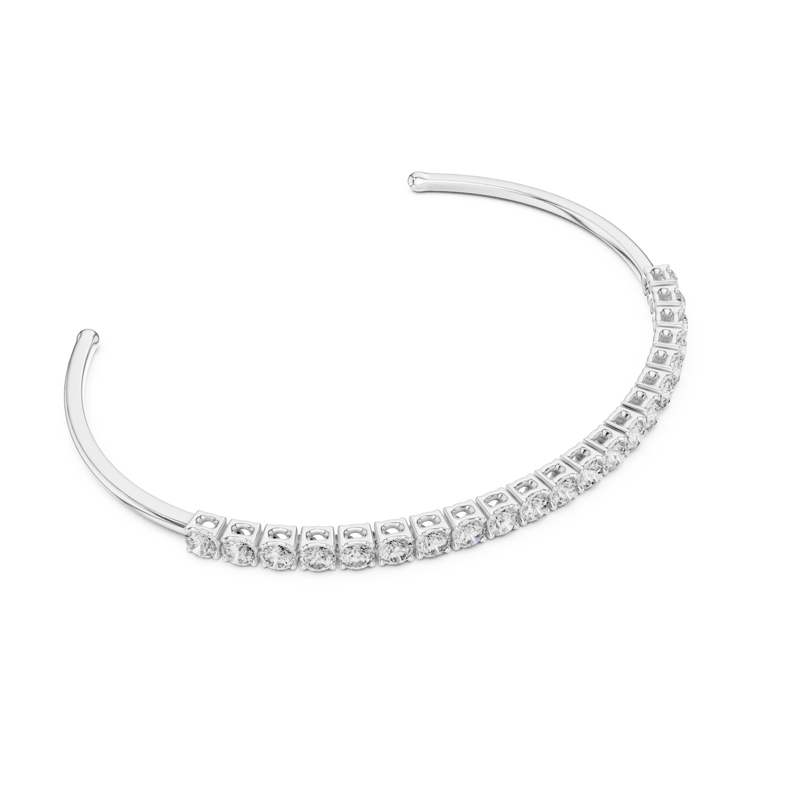 Luminous Petal Woven Arc Cuff