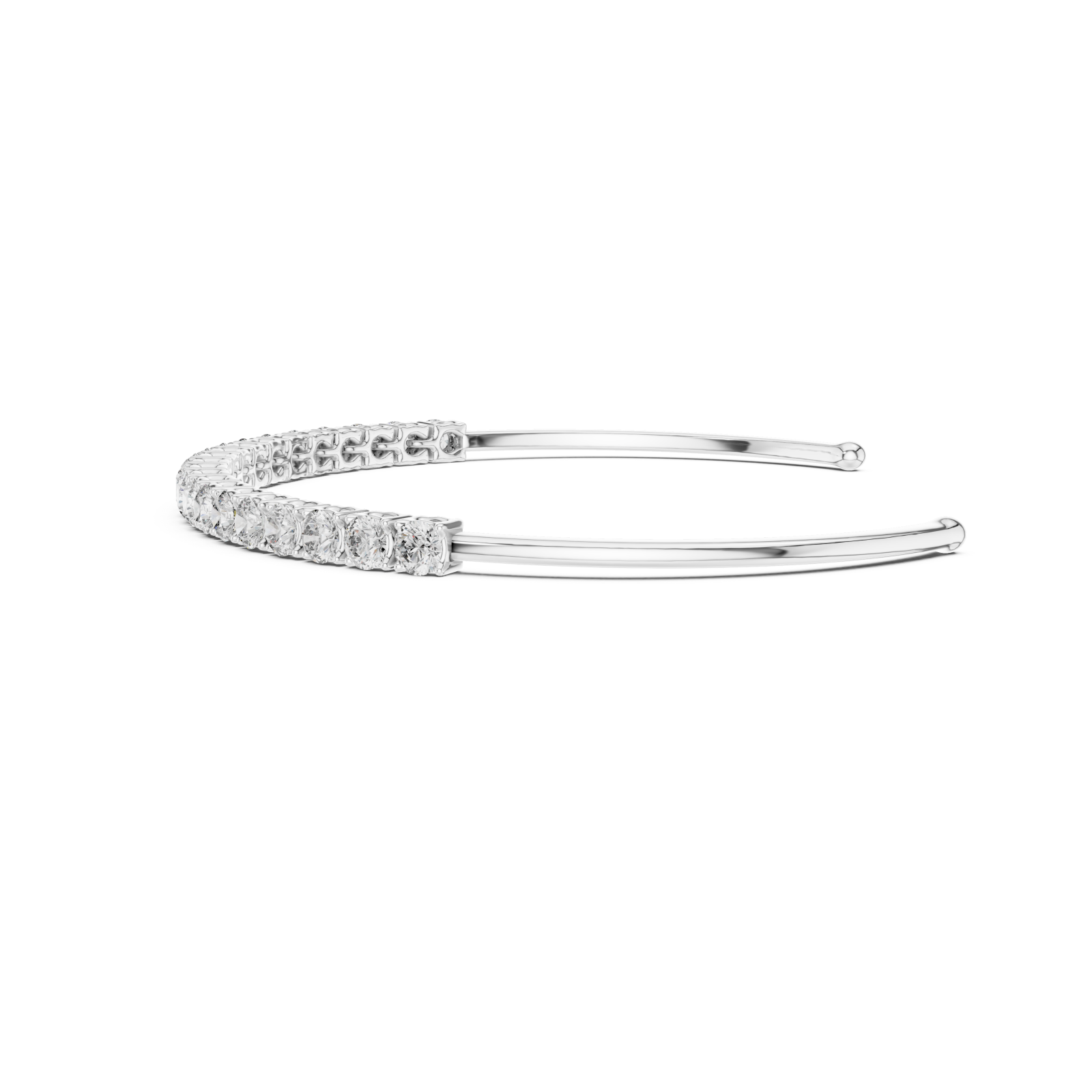 Luminous Petal Woven Arc Cuff