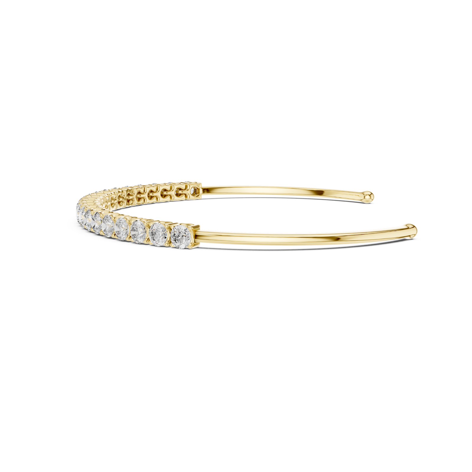 Luminous Petal Woven Arc Cuff