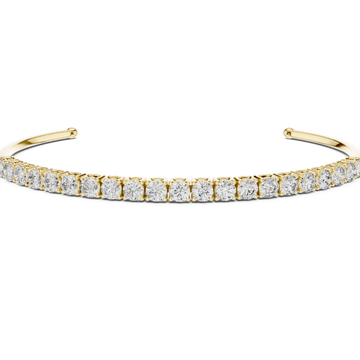 Luminous Petal Woven Arc Cuff