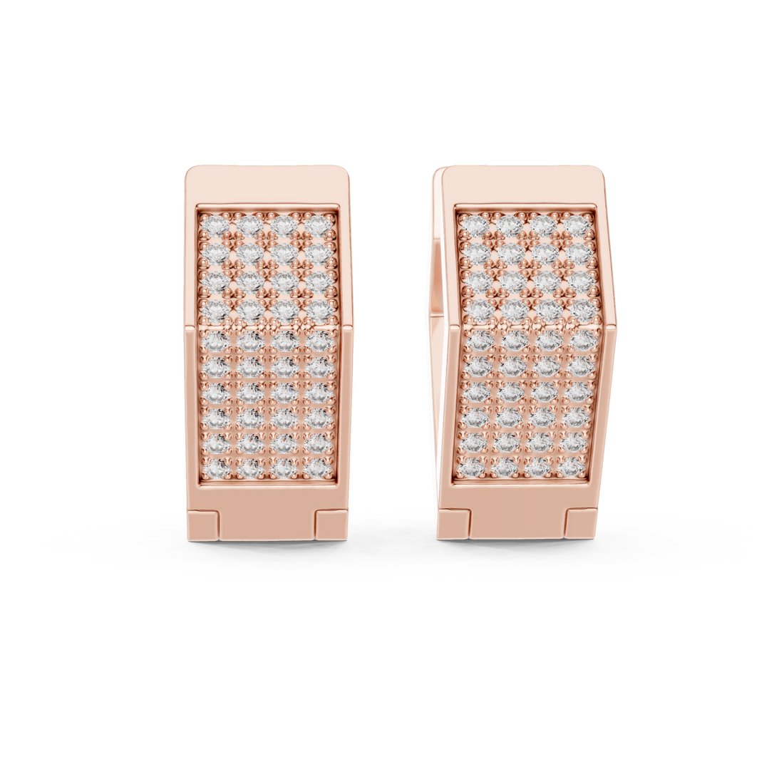  Rose Gold Radiant Cascade Modern Earrings Right View