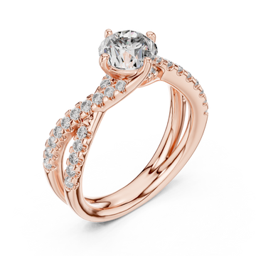  Rose Gold Whispering Allure Petite Band Ring Right View