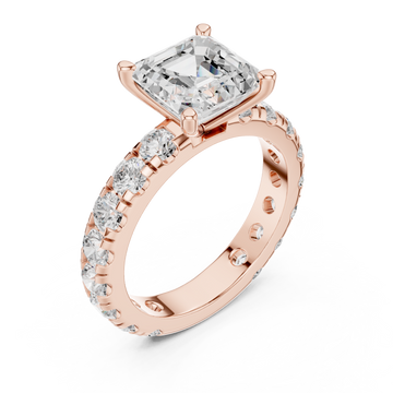  Rose Gold Timeless Allure Cushion Engagement Ring Right View