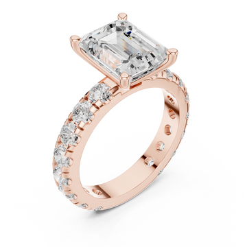  Rose Gold Infinite Luxe Halo Empress Band Ring Right View