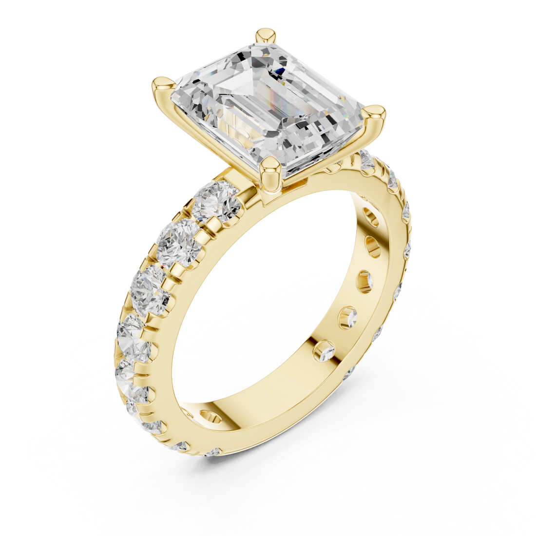 Gold Infinite Luxe Halo Empress Band Ring Right View
