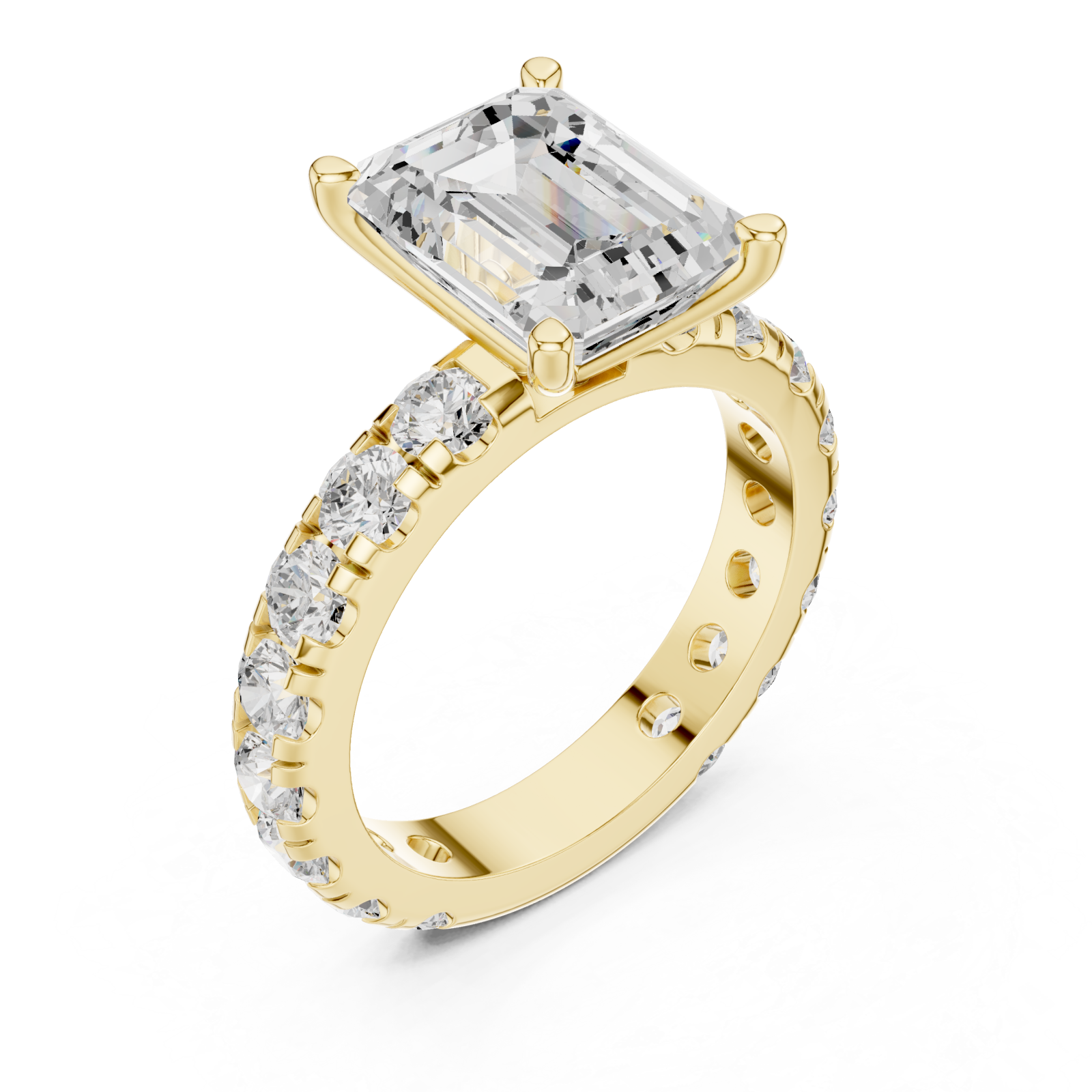 Gold Infinite Luxe Halo Empress Band Ring Right View