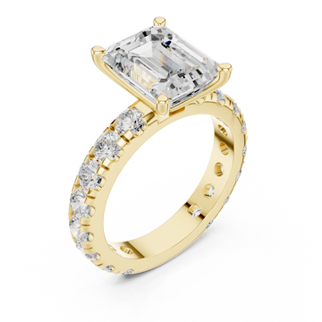 Gold Infinite Luxe Halo Empress Band Ring Right View