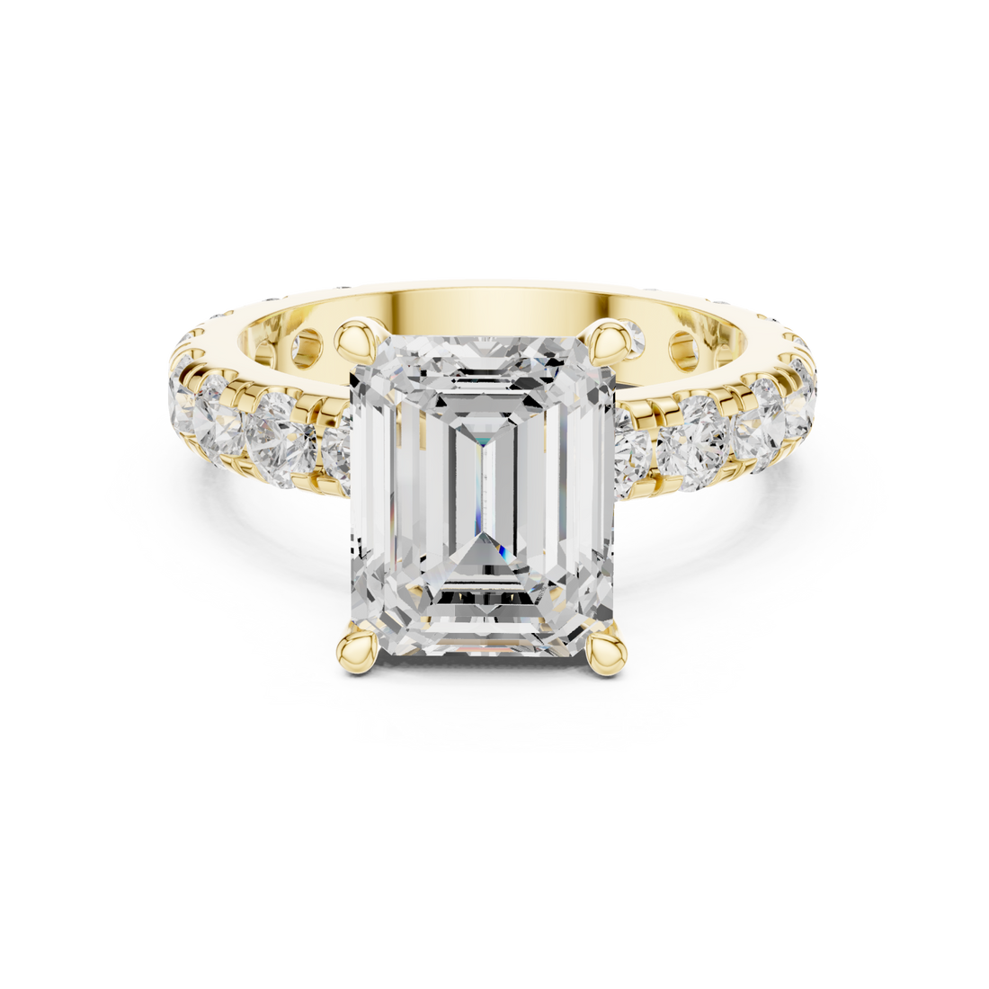Gold Infinite Luxe Halo Empress Band Ring Right View