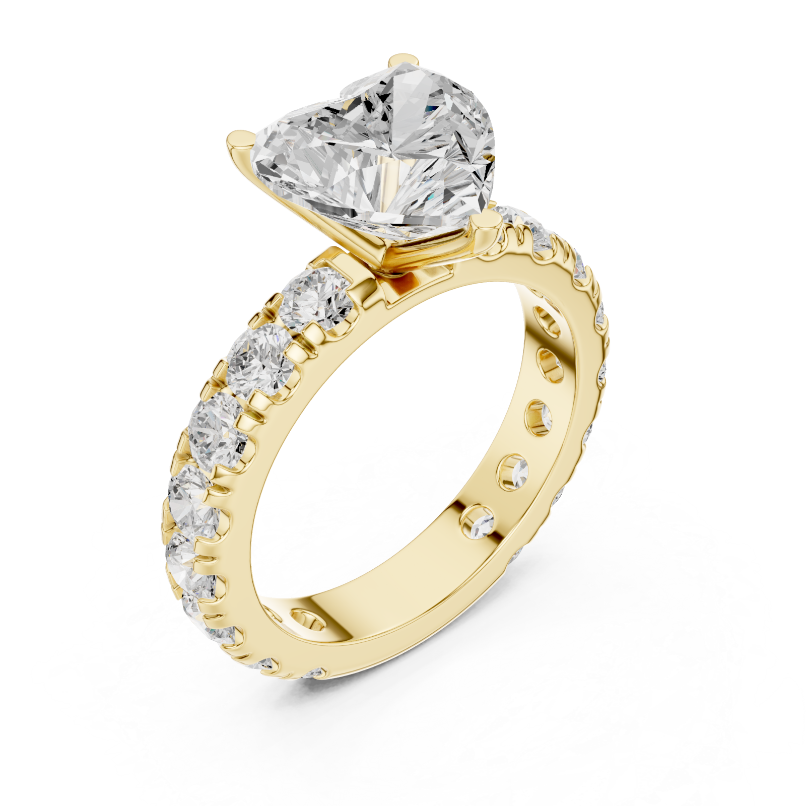 Gold Luminous Heart Serenade Signature Engagement Ring Right View