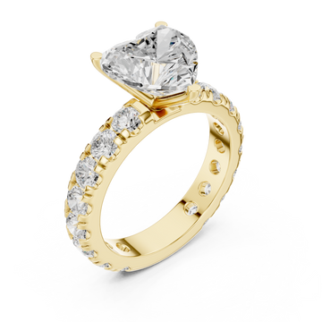 Gold Luminous Heart Serenade Signature Engagement Ring Right View