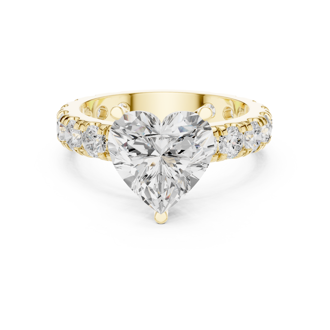 Gold Luminous Heart Serenade Signature Engagement Ring Right View