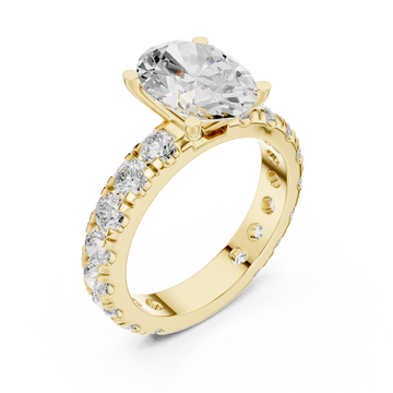 Gold Pure Embrace Elegant Solitaire Ring Right View