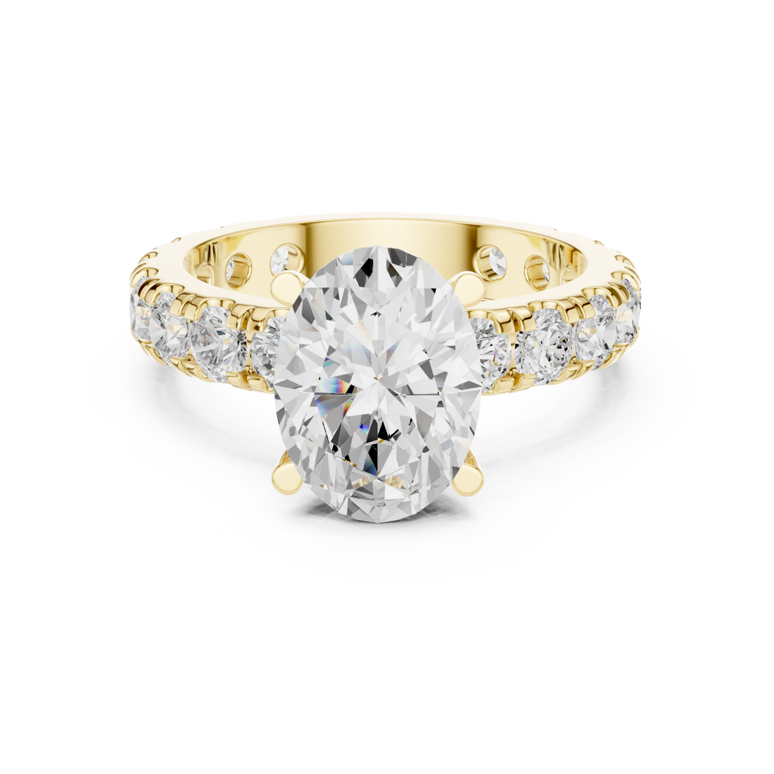 Gold Pure Embrace Elegant Solitaire Ring Right View