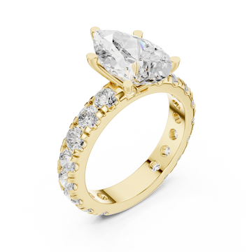 Gold Celestial Embrace Statement Crown Ring Right View