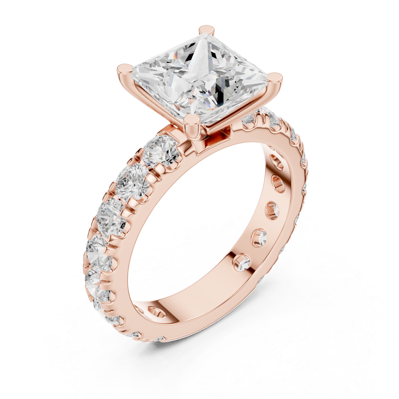  Rose Gold Sculpted Aura Regal Band Right View