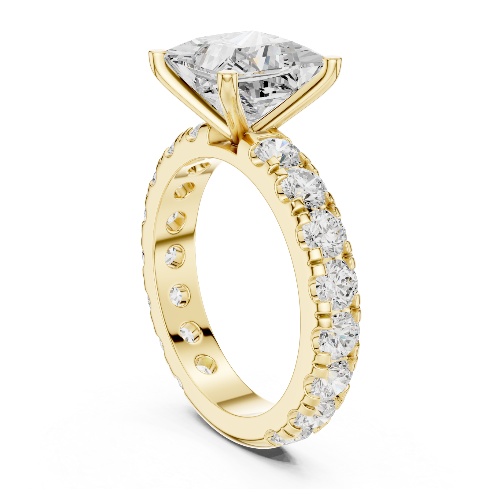  Gold Sculpted Aura Regal Band Left View