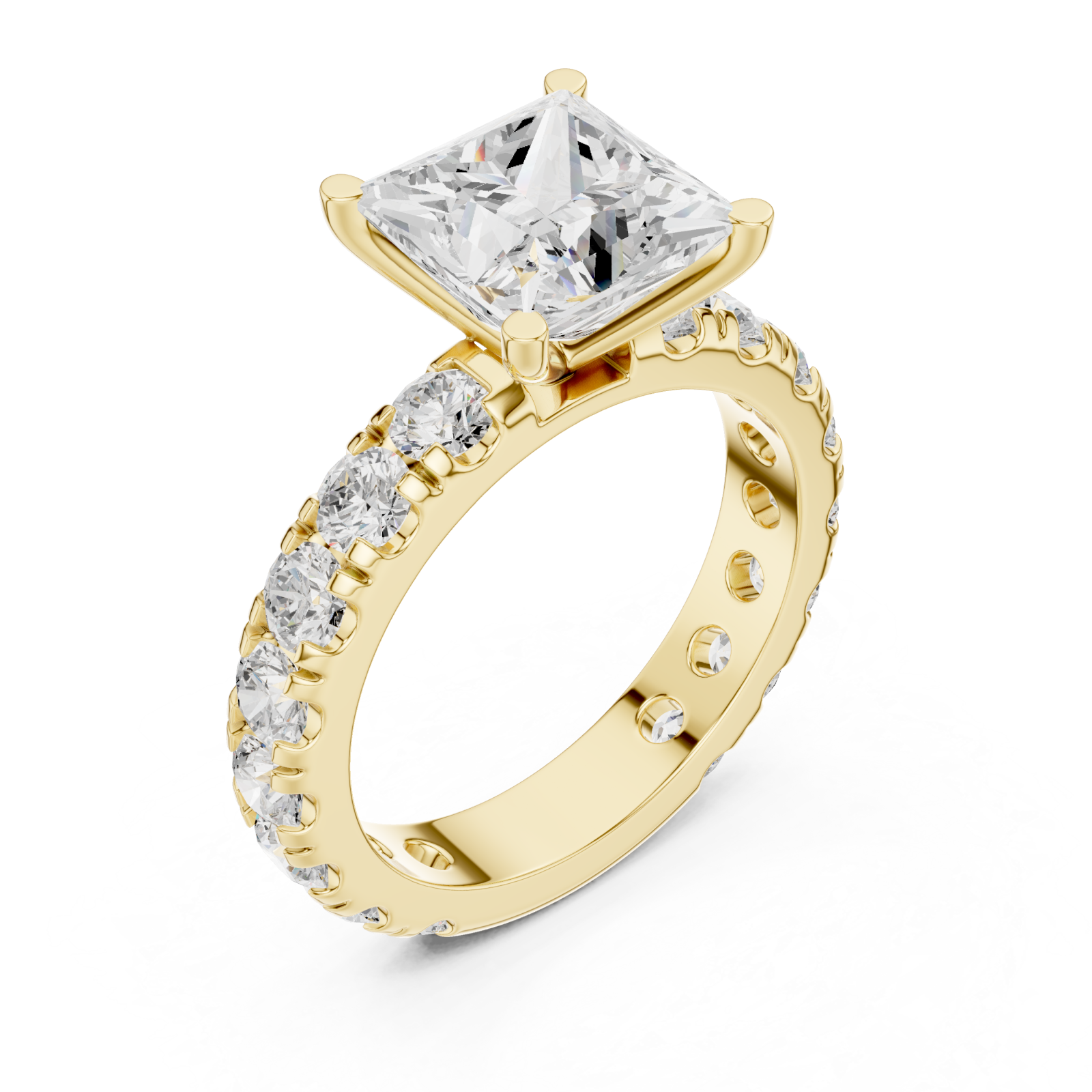 Gold Sculpted Aura Regal Band Right View