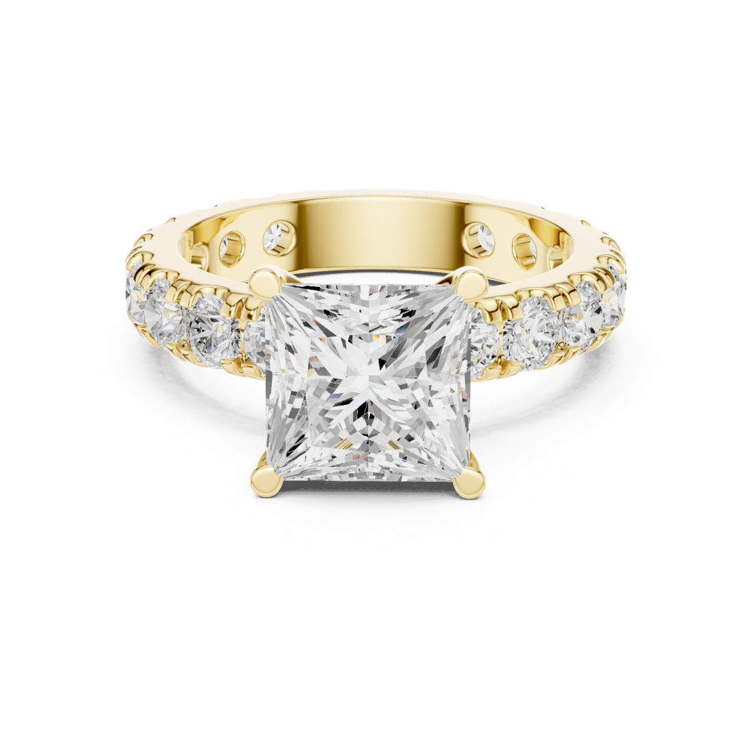 Gold Sculpted Aura Regal Band Right View