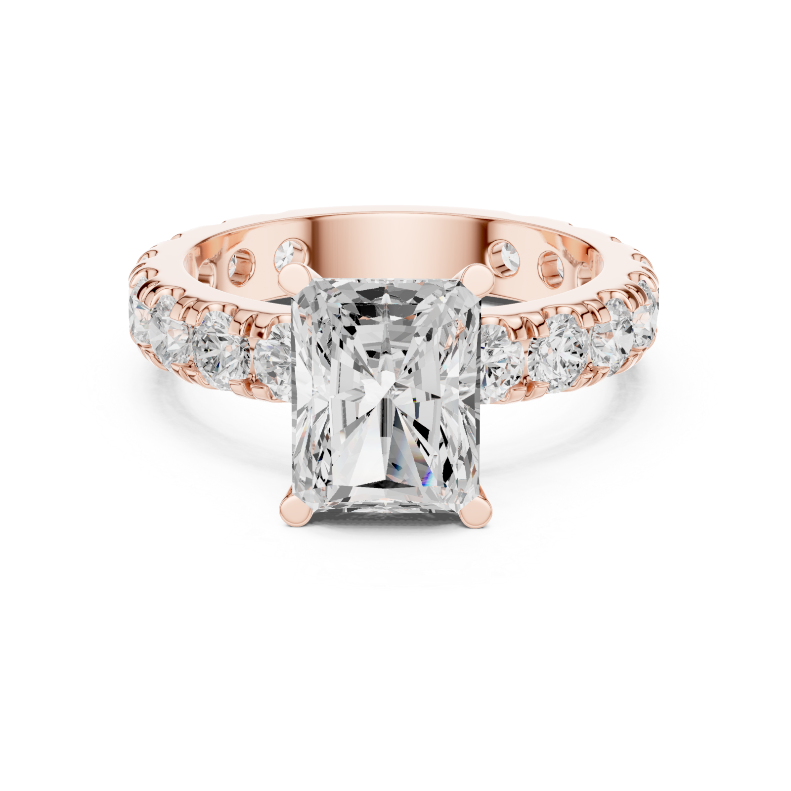  Rose Gold Celestial Moment Statement Ring Front View