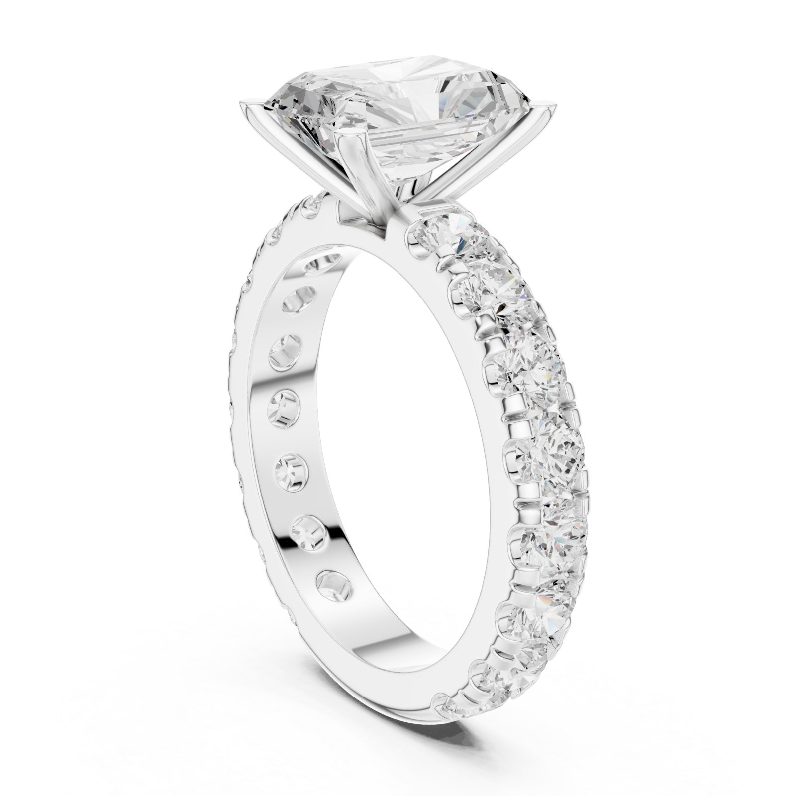 White Gold Celestial Moment Statement Ring Left View