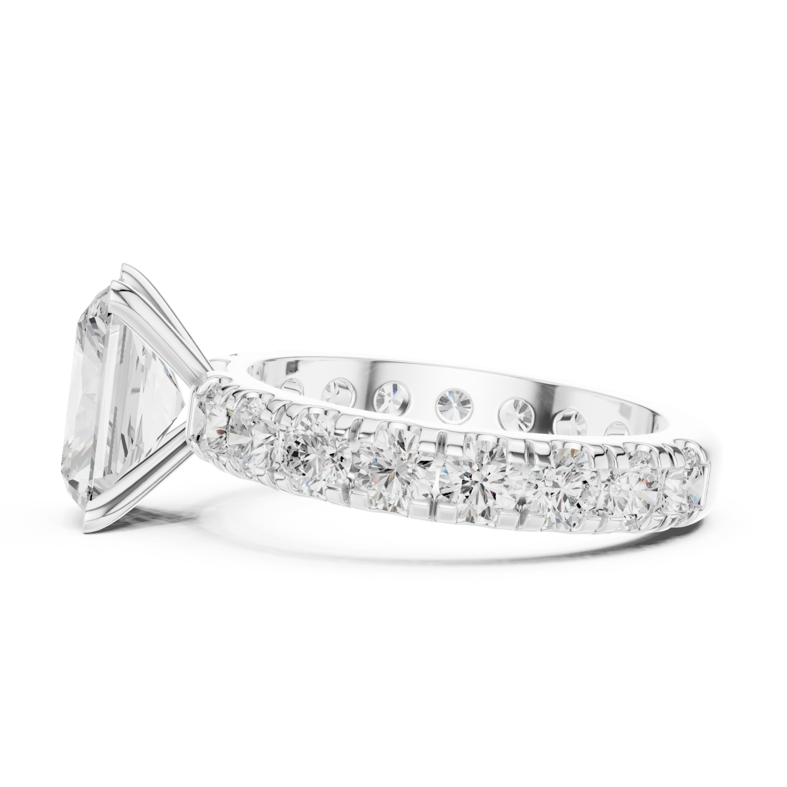 White Gold Celestial Moment Statement Ring Side View