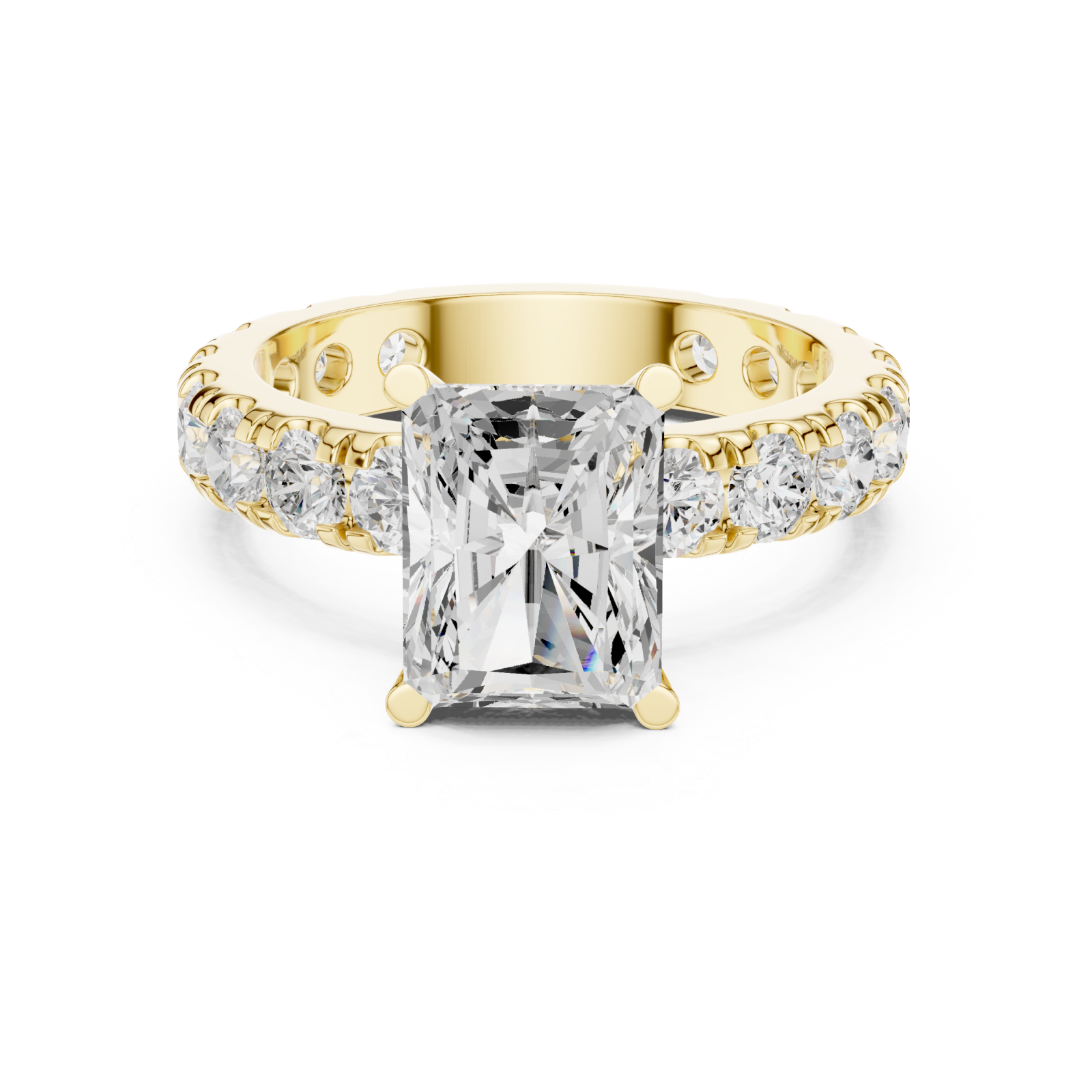  Gold Celestial Moment Statement Ring Front View