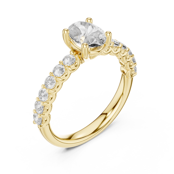 Gold Gentle Cascade Harmony Setting Ring Right View