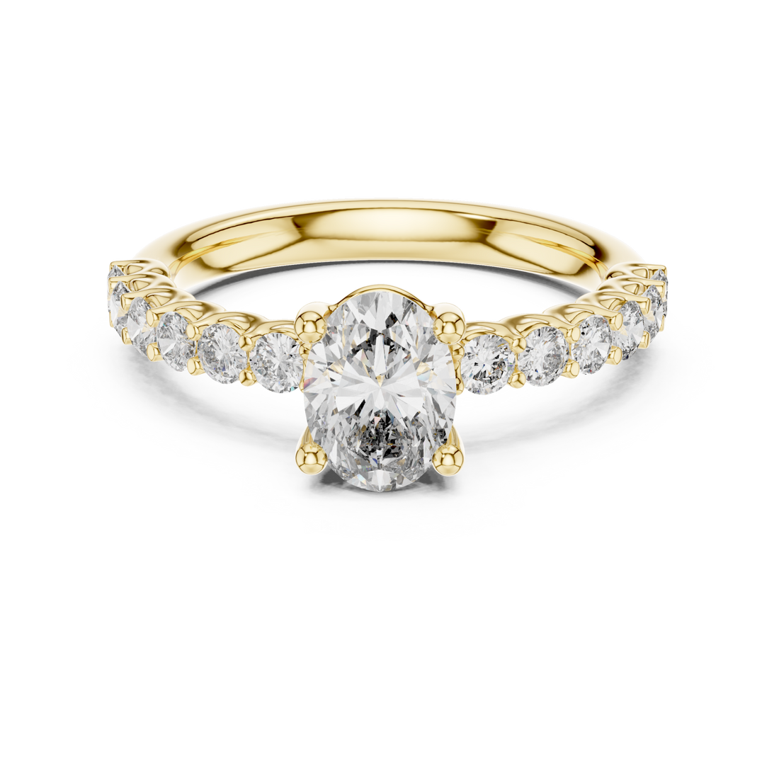 Gold Gentle Cascade Harmony Setting Ring Right View