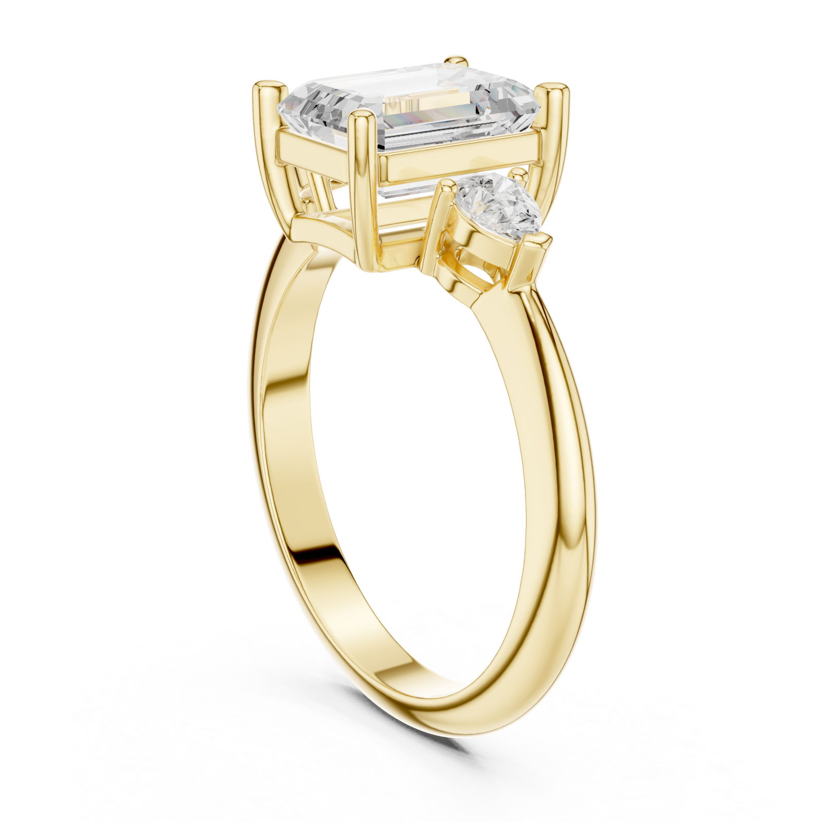  Gold Aurora Whisper Triple Accent Ring Left View