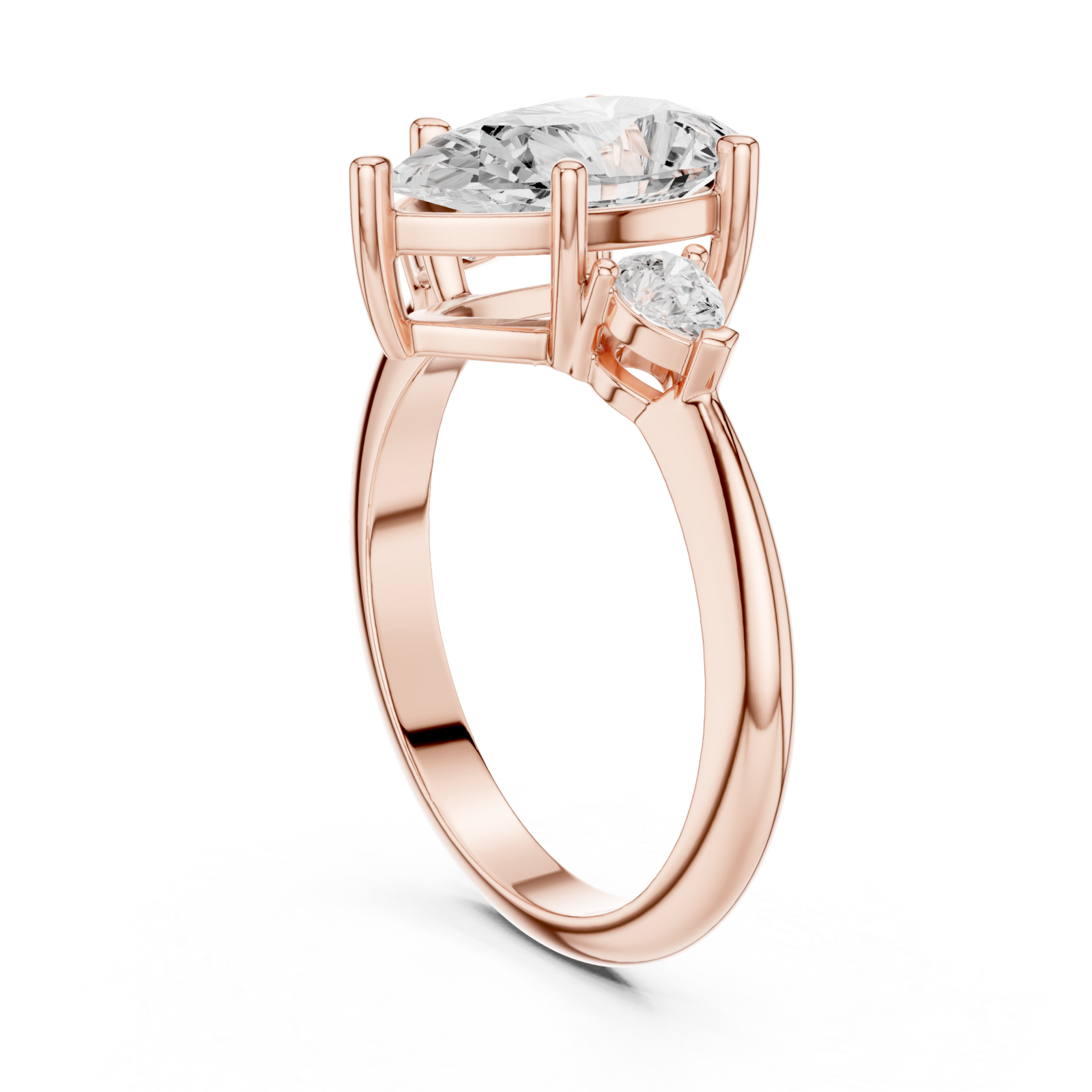  Rose Gold Enchanted Cascade Statement Ring Left View